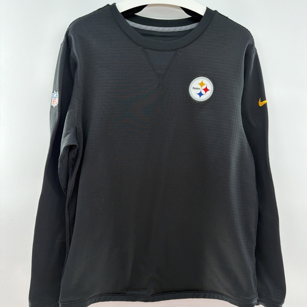 Pittsburgh Steelers Sweatshirt Mens Large NFL Football Pullover Therma Fit Nike